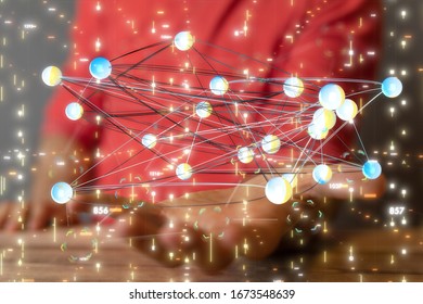 Big data visualization. Network connection structure