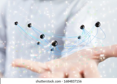 Big data visualization. Network connection structure