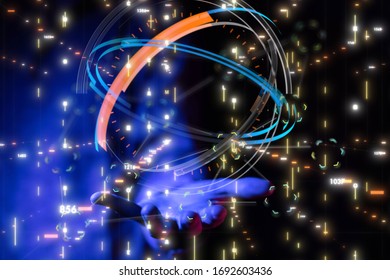 Big data visualization. Network connection structure
