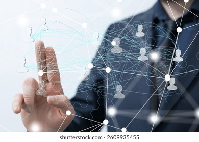 Big data visualization. Network connection structure