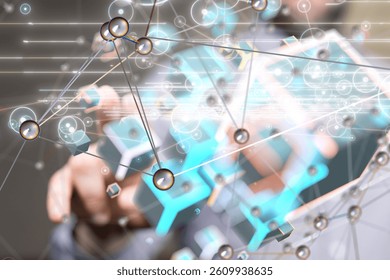 Big data visualization. Network connection structure