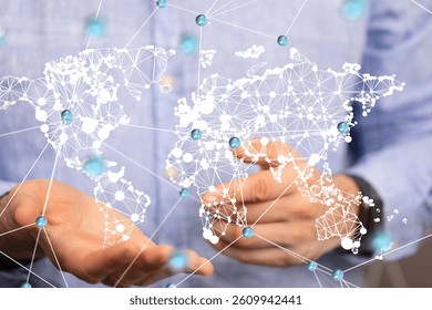  Big data visualization. Network connection structure network