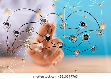 Big data visualization. Network connection structure