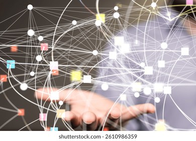 Big data visualization. Network connection structure