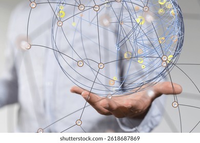 Big data visualization. Network connection structure