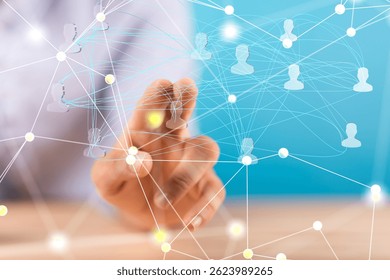 Big data visualization. Network connection structure