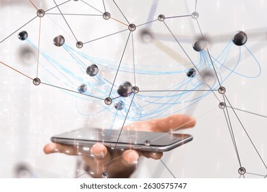 Big data visualization. Network connection structure