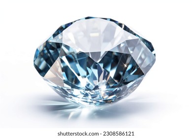 Big Dazzling round cut diamond diamond on a white table