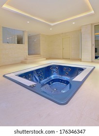 Big Empty Hot Tub Built Into Floor Interior Room