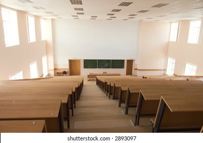 Big Empty Lecture Hall. View From Above.