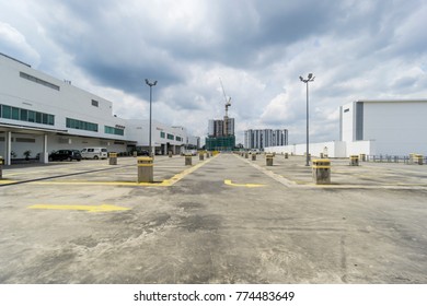 Big empty rooftop parking area