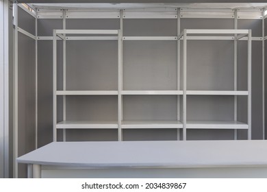 Big Empty Shelf In Vacant Retail Store