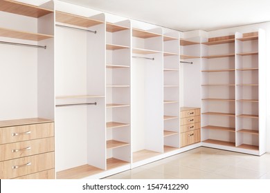 Big Empty Wardrobe In Dressing Room