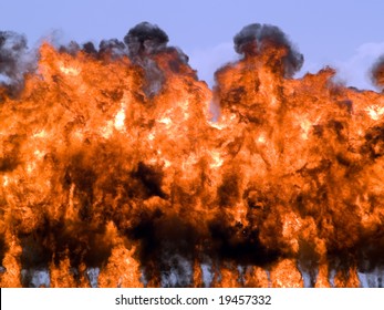 Big Explosion Fire Rising High On Stock Photo 19457332 | Shutterstock