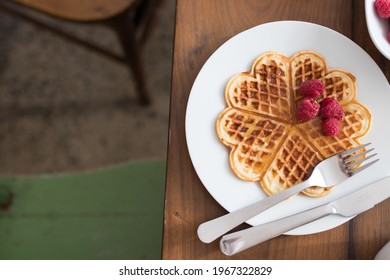 Big Family Breakfast In Farm House