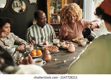 Big Family Eating Dessert Together