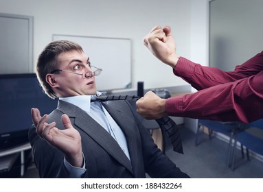 Big Fight In Office Room