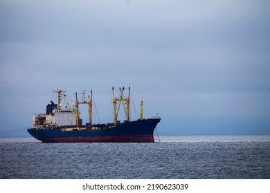 Big Fishing Ship At Sea