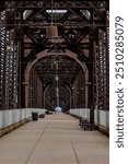 The Big Four Bridge between Jeffersonville, Indiana and Louisville, Kentucky