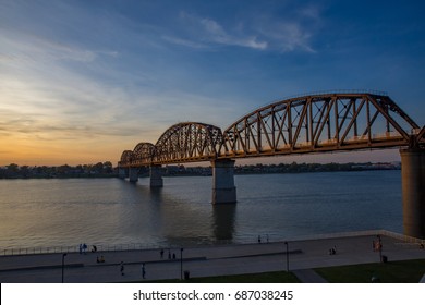 Big Four Bridge at Sunset, Louisville, Kentucky