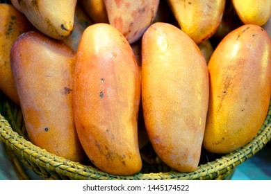 Big Fresh Yellow mango In the basket