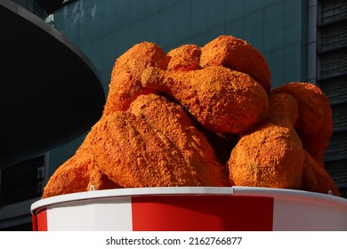 Big Fried chicken Hot and spicy bbq chicken junk food and unhealthy food