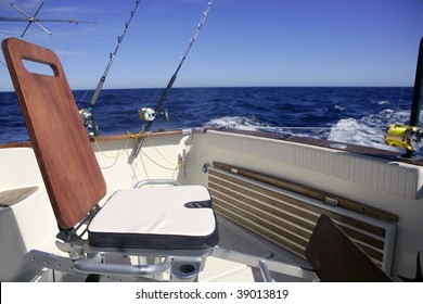 Big game boat wooden fishing chair for tuna wahoo and marlin