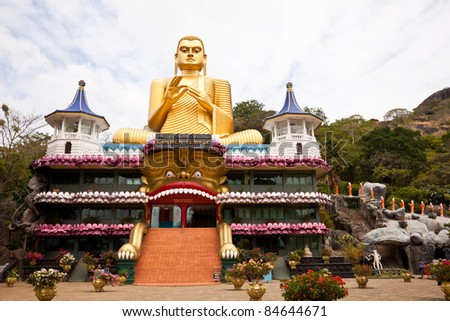 big golden buddha in dambulla, sri lanka