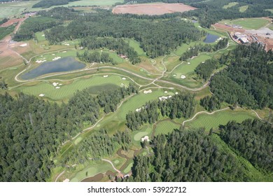 Big golf field in Moscow region