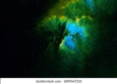 Big green galaxy. Elements of this image were furnished by NASA. High quality photo