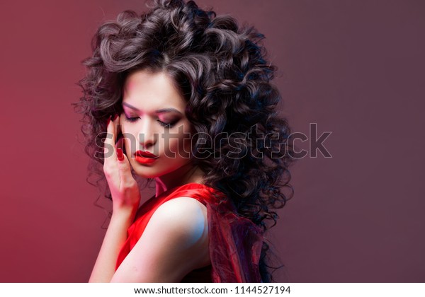 Big Hair Voluminous Curls Thick Voluminous Stock Photo Edit Now