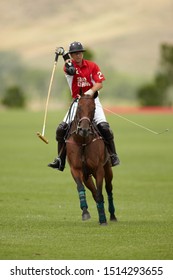 Big Horn, Wyoming - August 7th 2010: Brandon Phillips Follows Through After Hitting The Ball.