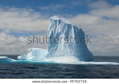 Big iceberg in Antarctic ocean