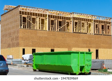 Big Iron Dumpster On Construction Garbage Trash Bin Metal