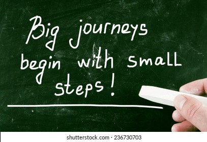 356 Big journey begin with small steps Images, Stock Photos & Vectors ...