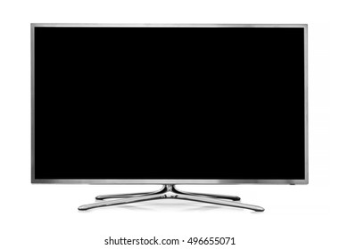 Big Led Tv Isolated On White Background