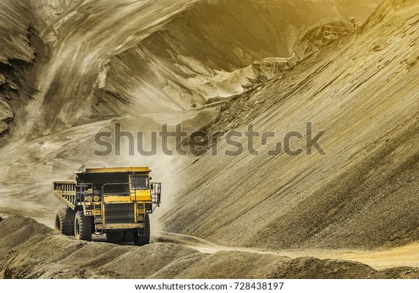 Big mining dumping\
truck