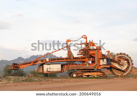 Big mining truck working