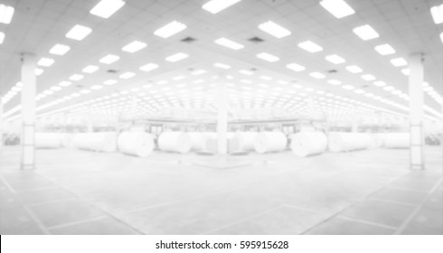 Big Modern Warehouse Building Blurred Background