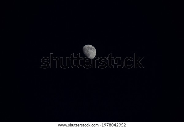 Big moon in the night\
sky.