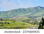 The big mountain, Idaho state University campus and city Pocatello in the state of Idaho