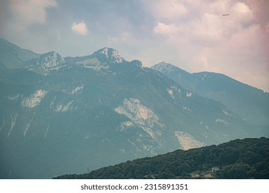 big mountains in the clouds