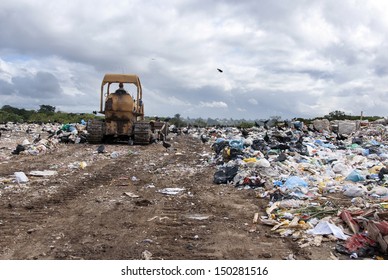 A big municipal landfill for household waste