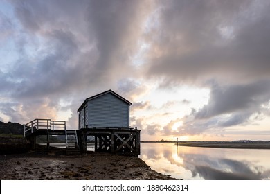 Big Omaha Wharf, Whangateau, NZ,  A Dawn Image Of The Old Wharf Building 