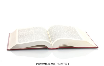 Big open book isolated on white
