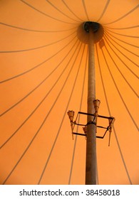 Big Orange Tent Of A Circus Inside