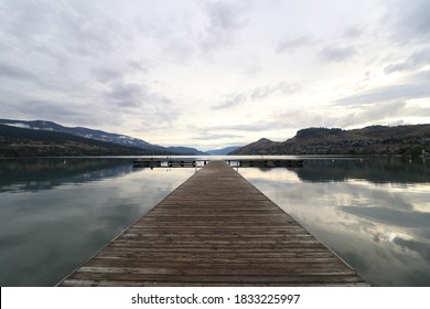 Big Pier At Kalamalka Lake In Canada