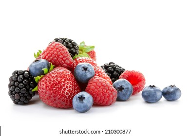 Fresh Strawberries and Blackberries in Little Bowl Free Stock Photo ...