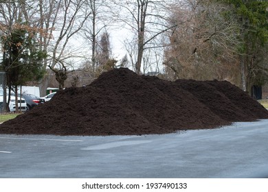 Big Pile Mulch Black Garden Ecology