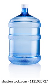 Big plastic bottle potable water isolated on a white background